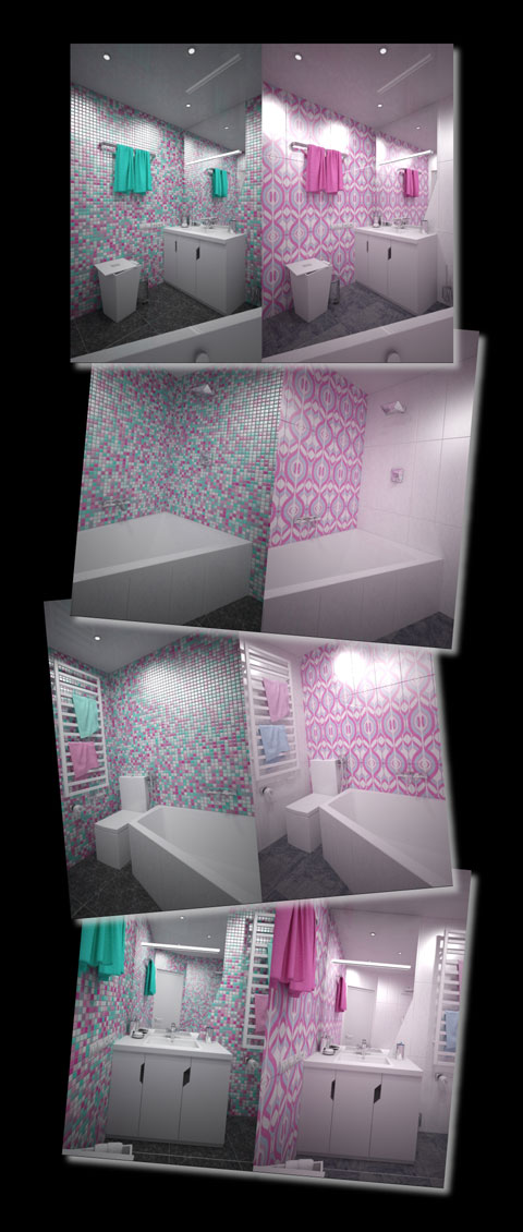 колірне рішення, дизайн ванної кімнати