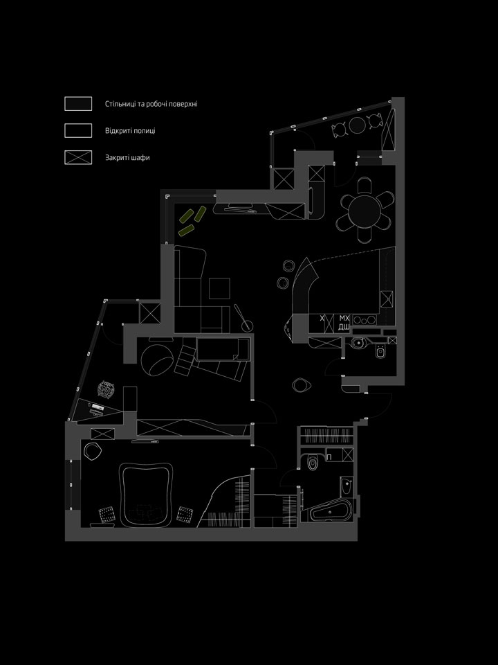 план квартири - ірпінська 69б - дизайн проект