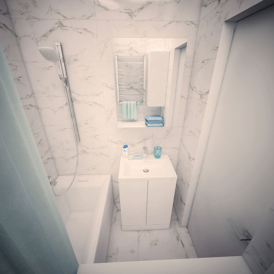 дизайн квартири москва - інтер'єр ванної