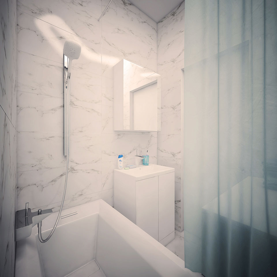 дизайн квартири москва - інтер'єр ванної