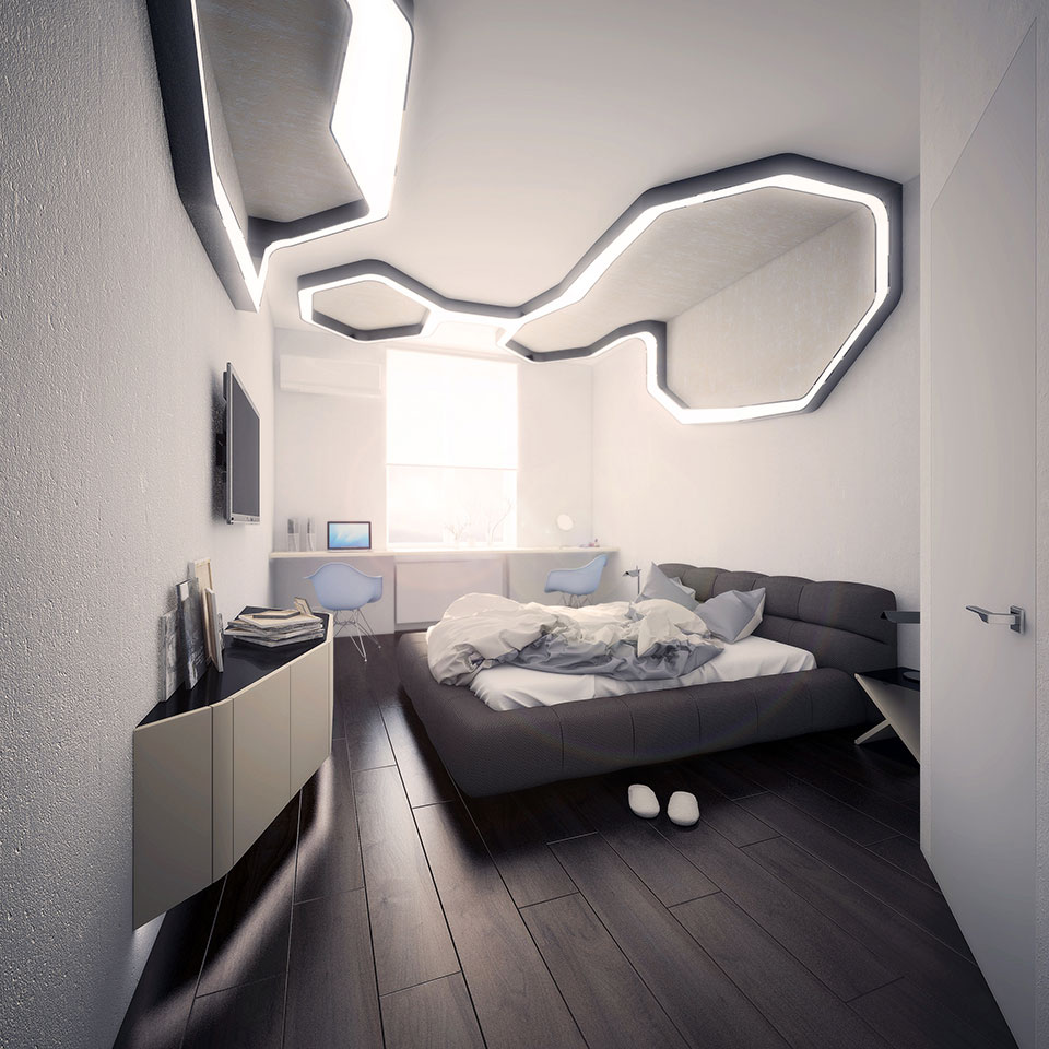 дизайн квартири москва - інтер'єр спальні