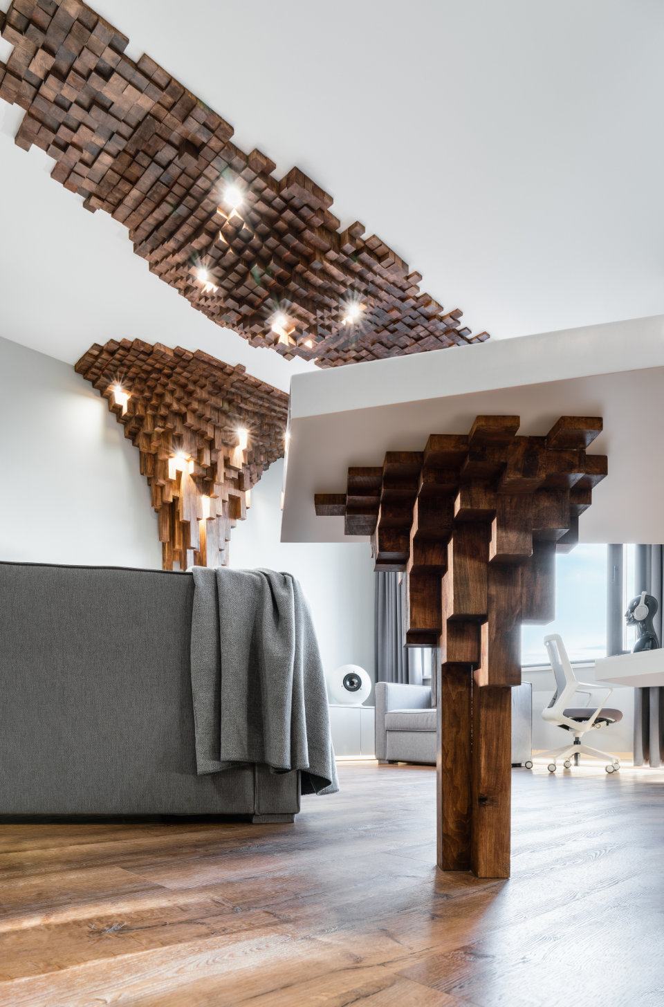 Дерев’яні конструкції в дизайні сучасної квартири